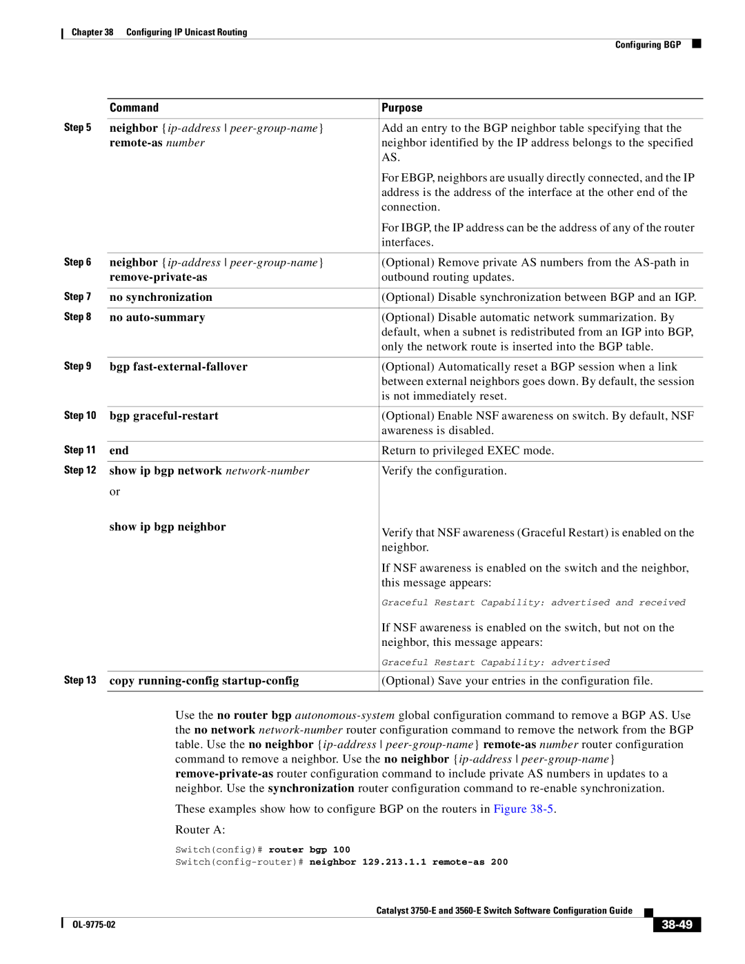 Cisco Systems 3750E manual 38-49 