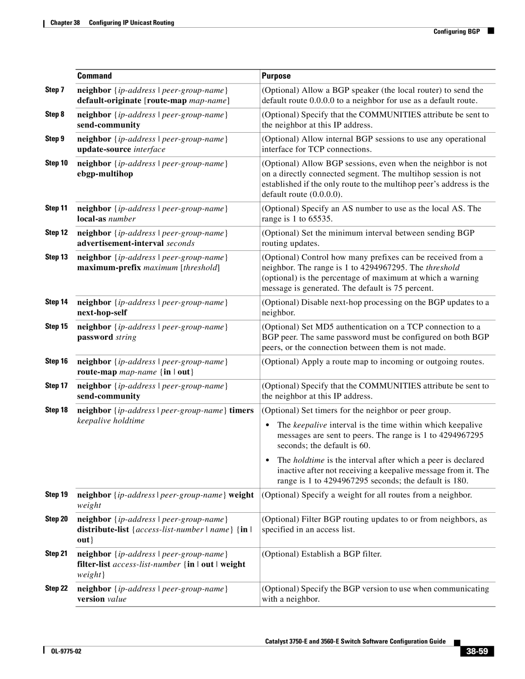 Cisco Systems 3750E manual 38-59 