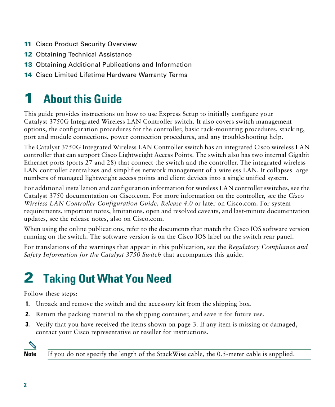 Cisco Systems 3750G manual About this Guide, Taking Out What You Need 