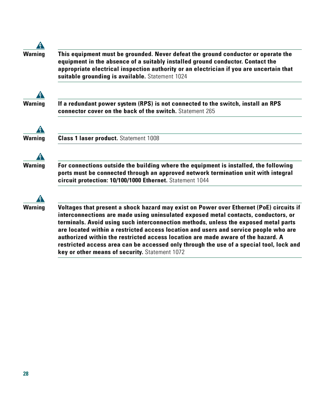 Cisco Systems 3750G manual 