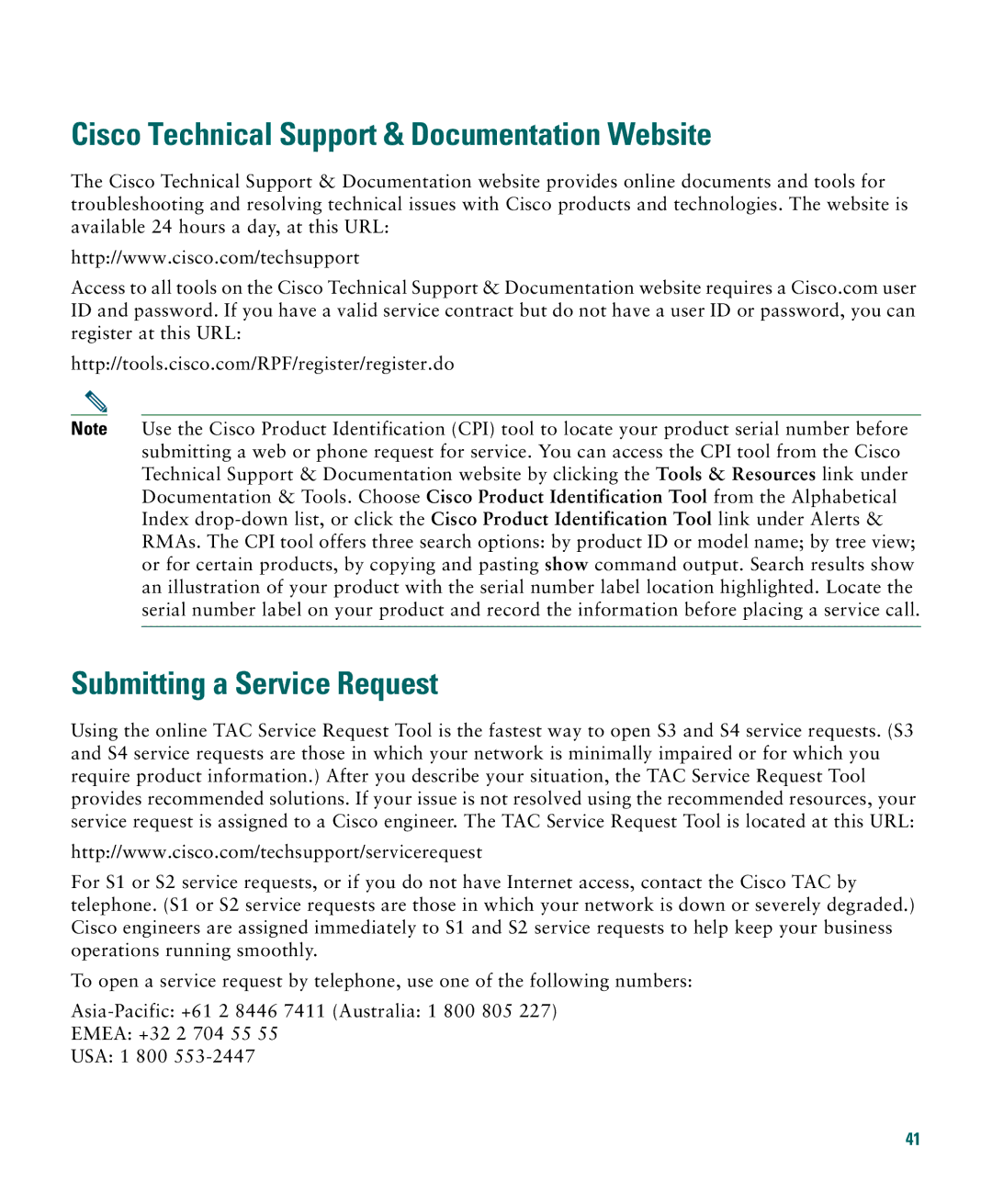 Cisco Systems 3750G manual Cisco Technical Support & Documentation Website, Submitting a Service Request 