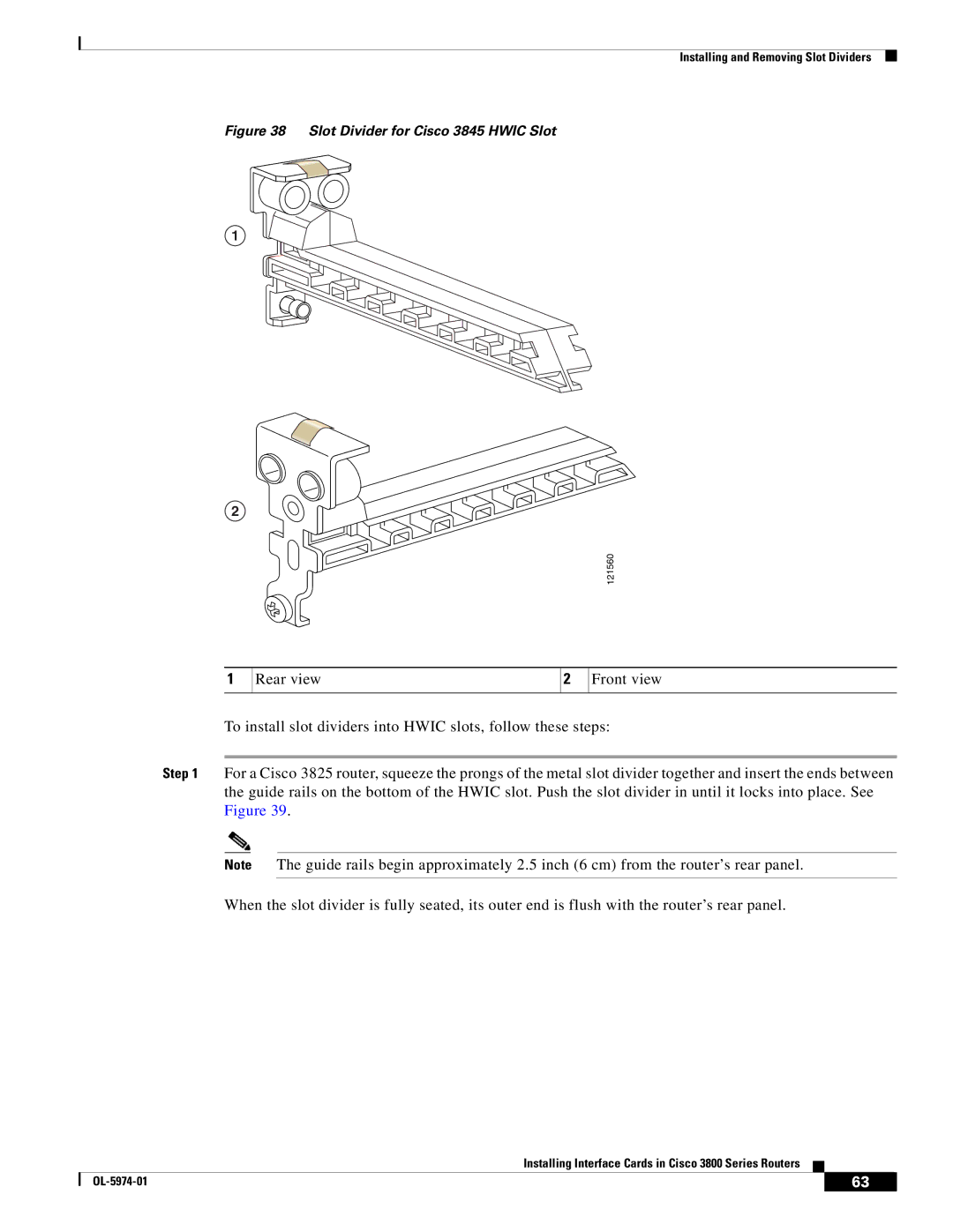 Cisco Systems 3800 Series warranty Slot Divider for Cisco 3845 Hwic Slot 