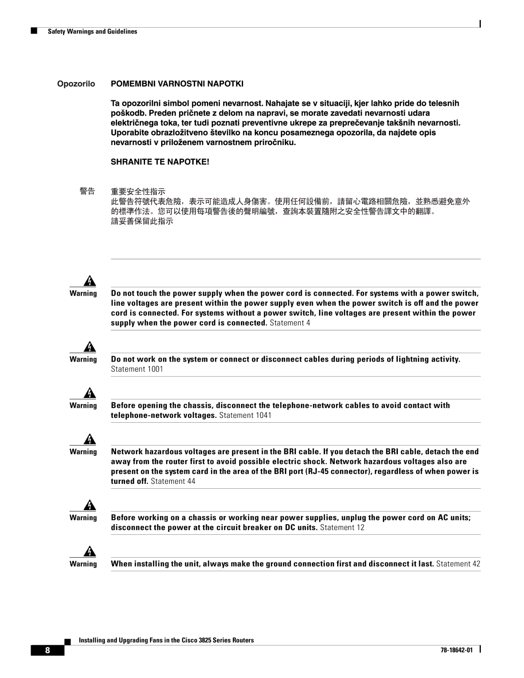 Cisco Systems 3825 Series manual 