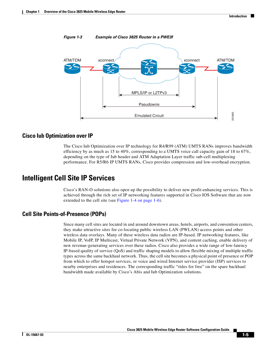 Cisco Systems 3825 Intelligent Cell Site IP Services, Cisco Iub Optimization over IP, Cell Site Points-of-Presence POPs 