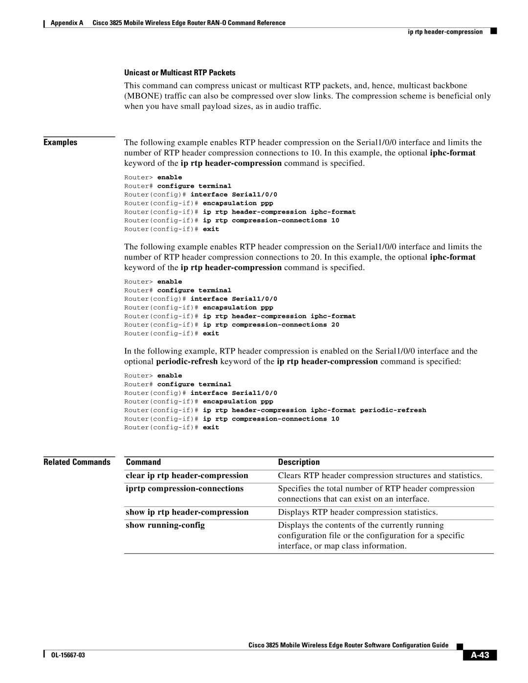 Cisco Systems 3825 manual Unicast or Multicast RTP Packets, When you have small payload sizes, as in audio traffic 