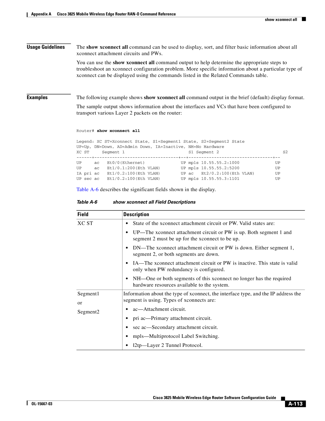 Cisco Systems 3825 manual 113 