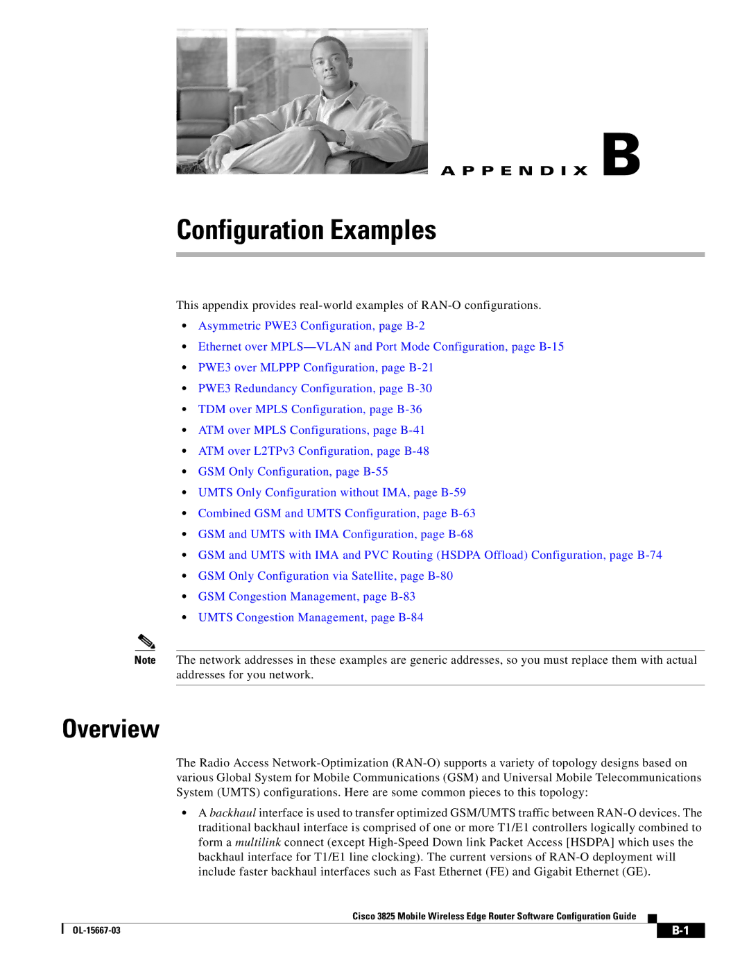 Cisco Systems 3825 manual Configuration Examples, Overview 