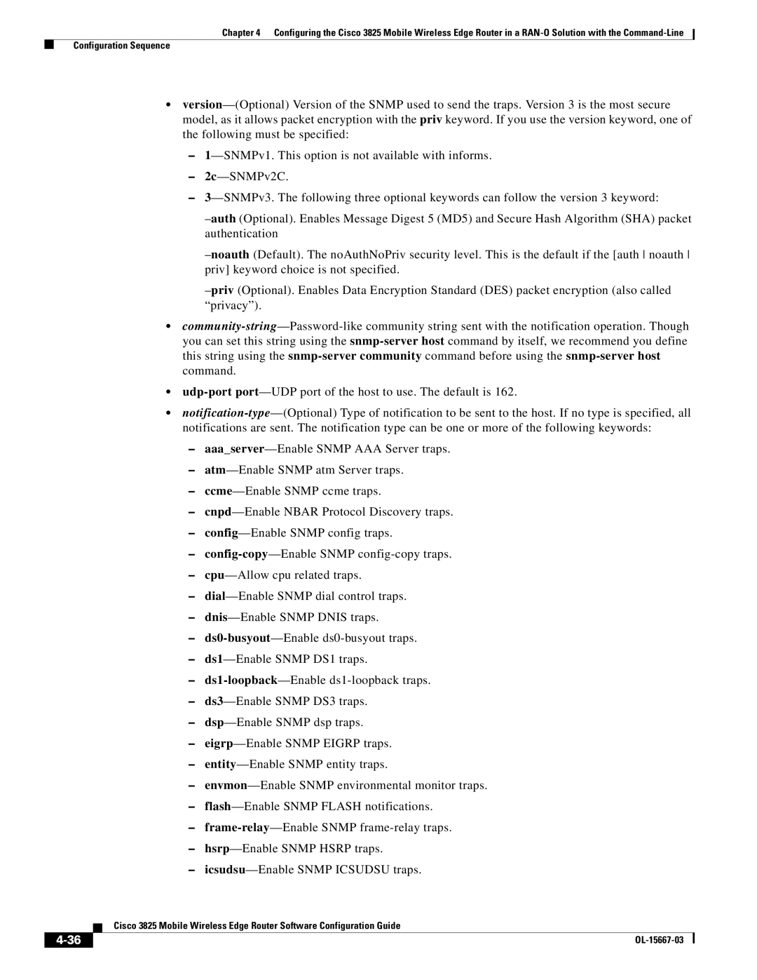 Cisco Systems 3825 manual Configuration Sequence 