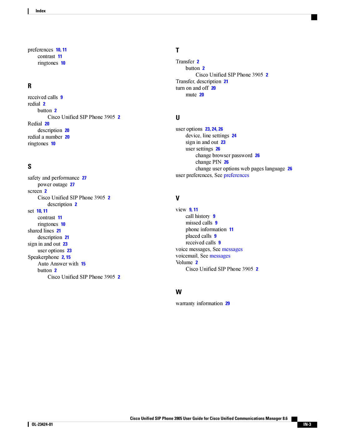 Cisco Systems 3905 manual Set 10, 11 contrast 11 ringtones 