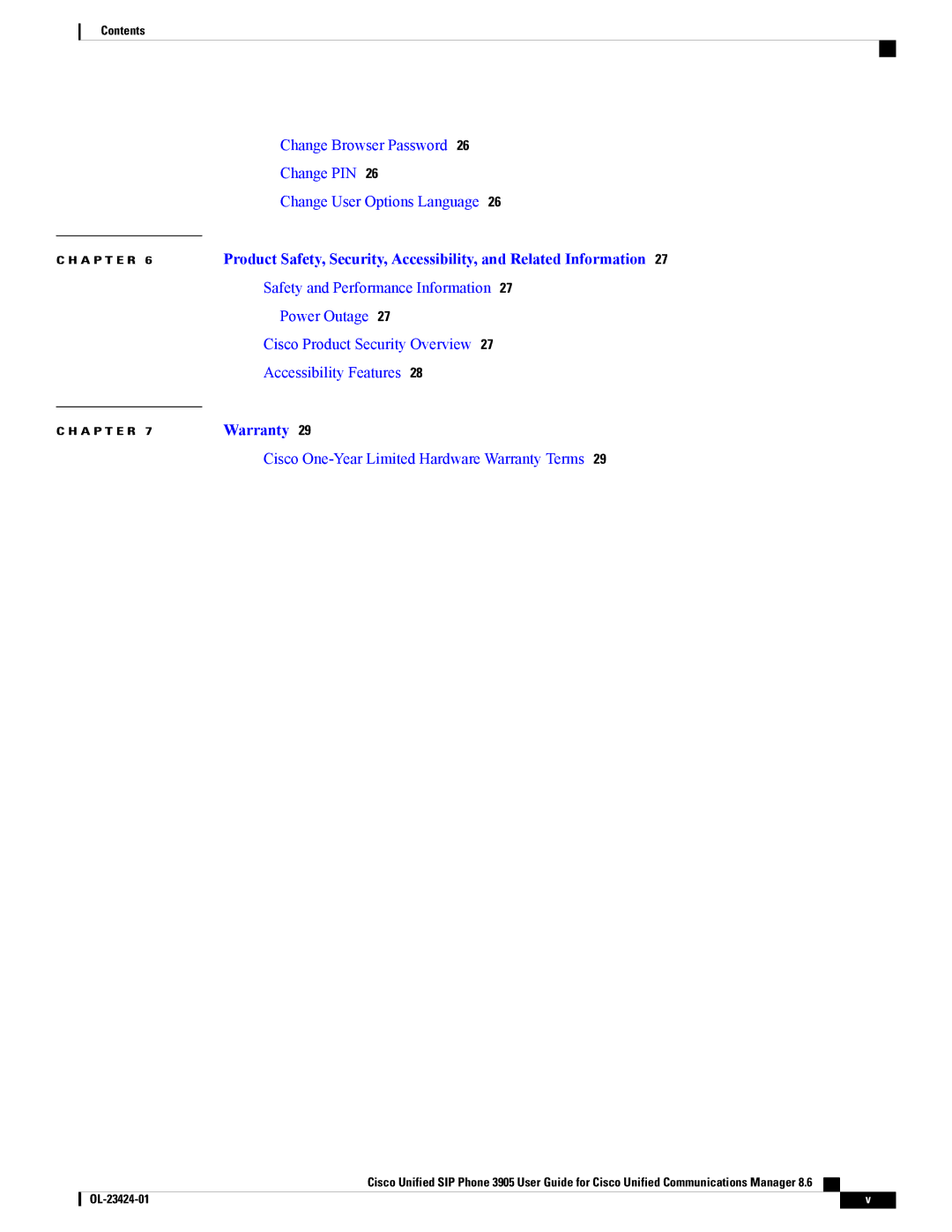 Cisco Systems 3905 manual Warranty 