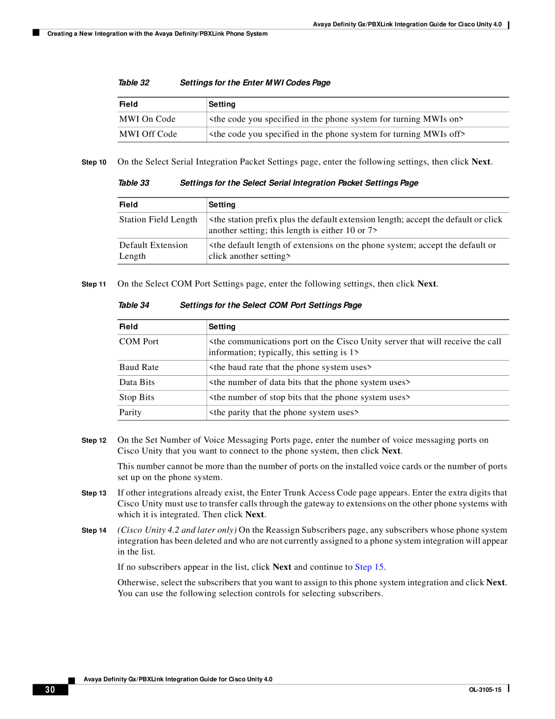 Cisco Systems 4 manual Settings for the Enter MWI Codes 