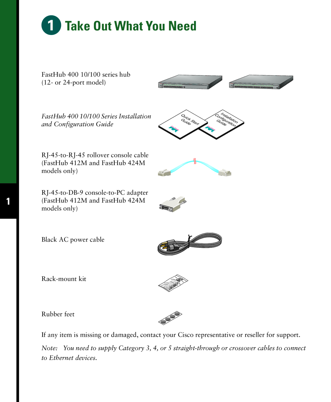 Cisco Systems 400 quick start Take Out What You Need 