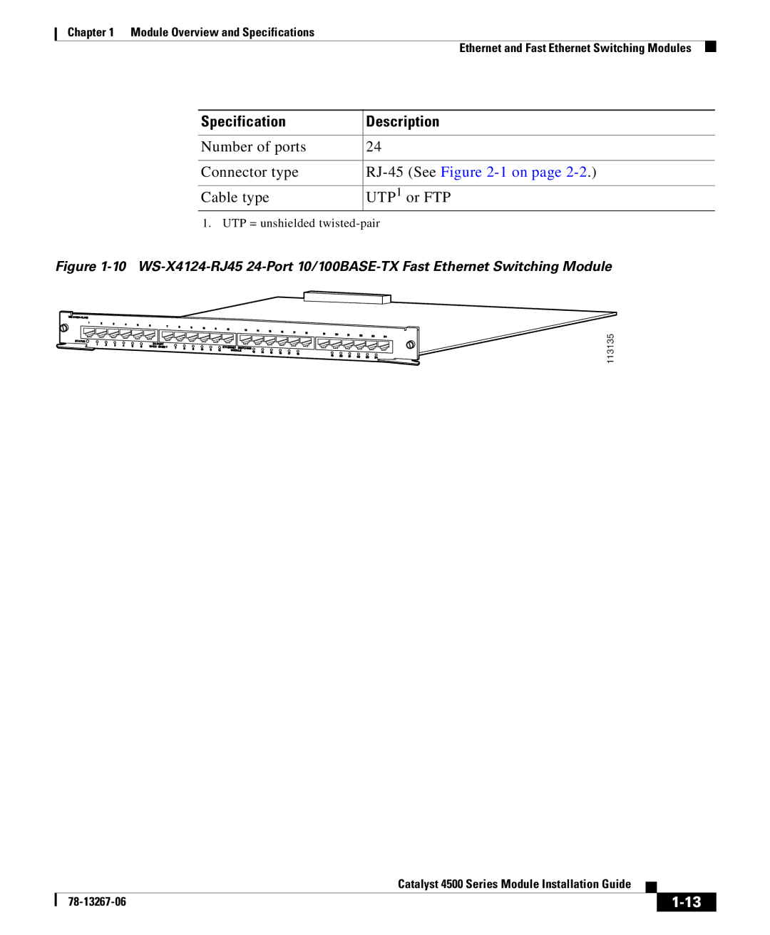 Cisco Systems 4000 specifications RJ-45 See -1 on 