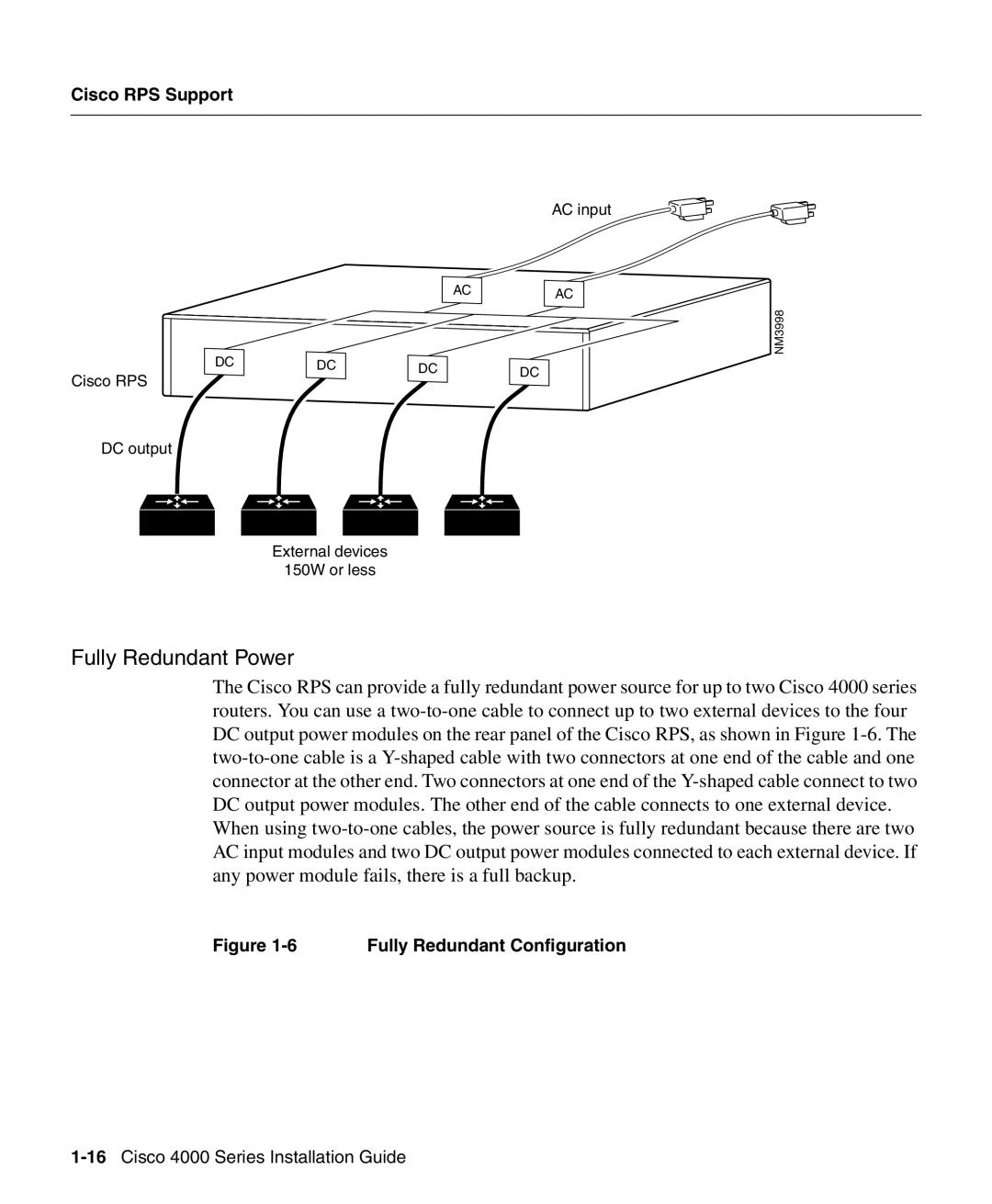 Cisco Systems 4000 manual Fully Redundant Power, Fully Redundant Configuration 