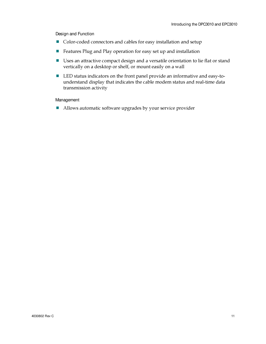 Cisco Systems AAC400210112234, 4027668 important safety instructions Design and Function, Management 