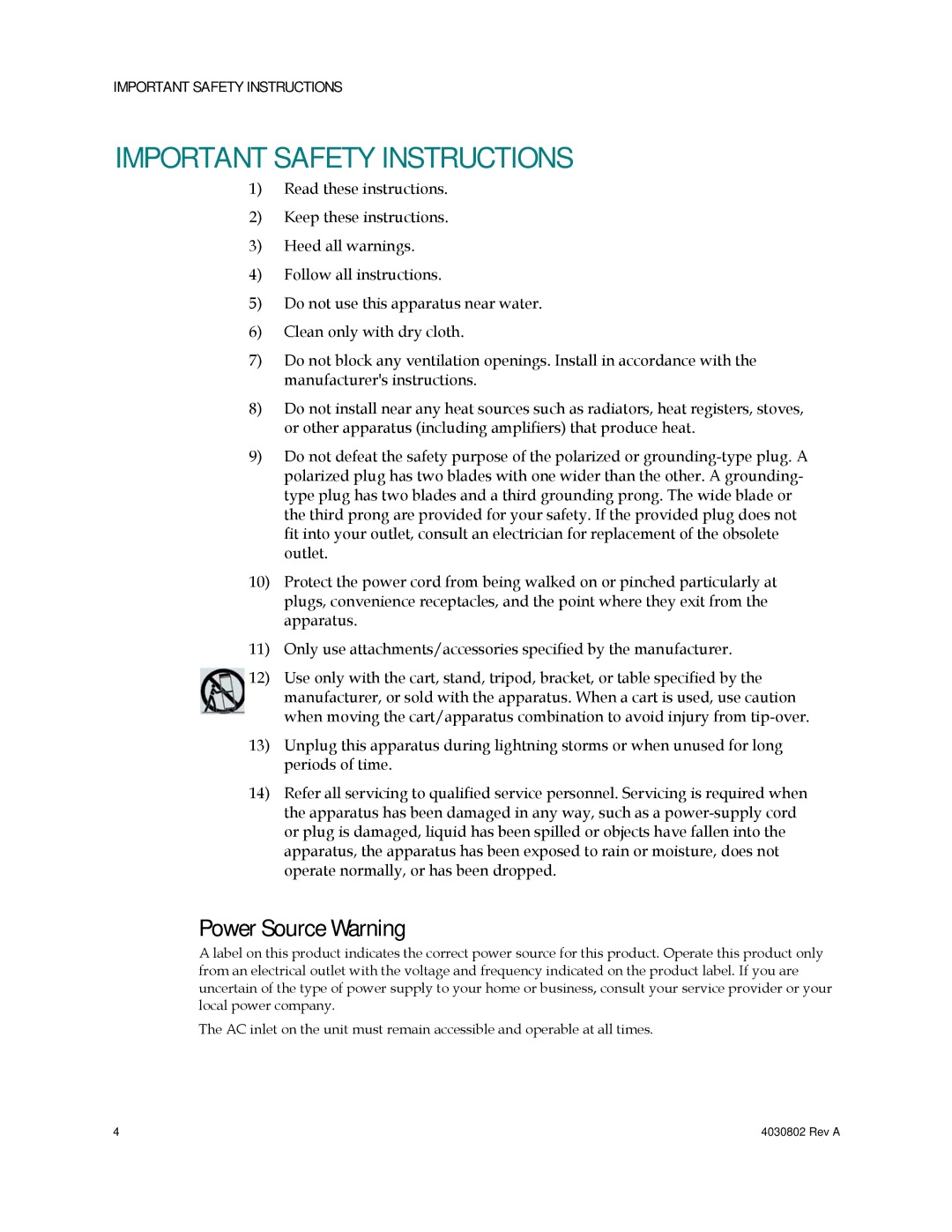 Cisco Systems 4027673 important safety instructions Power Source Warning 