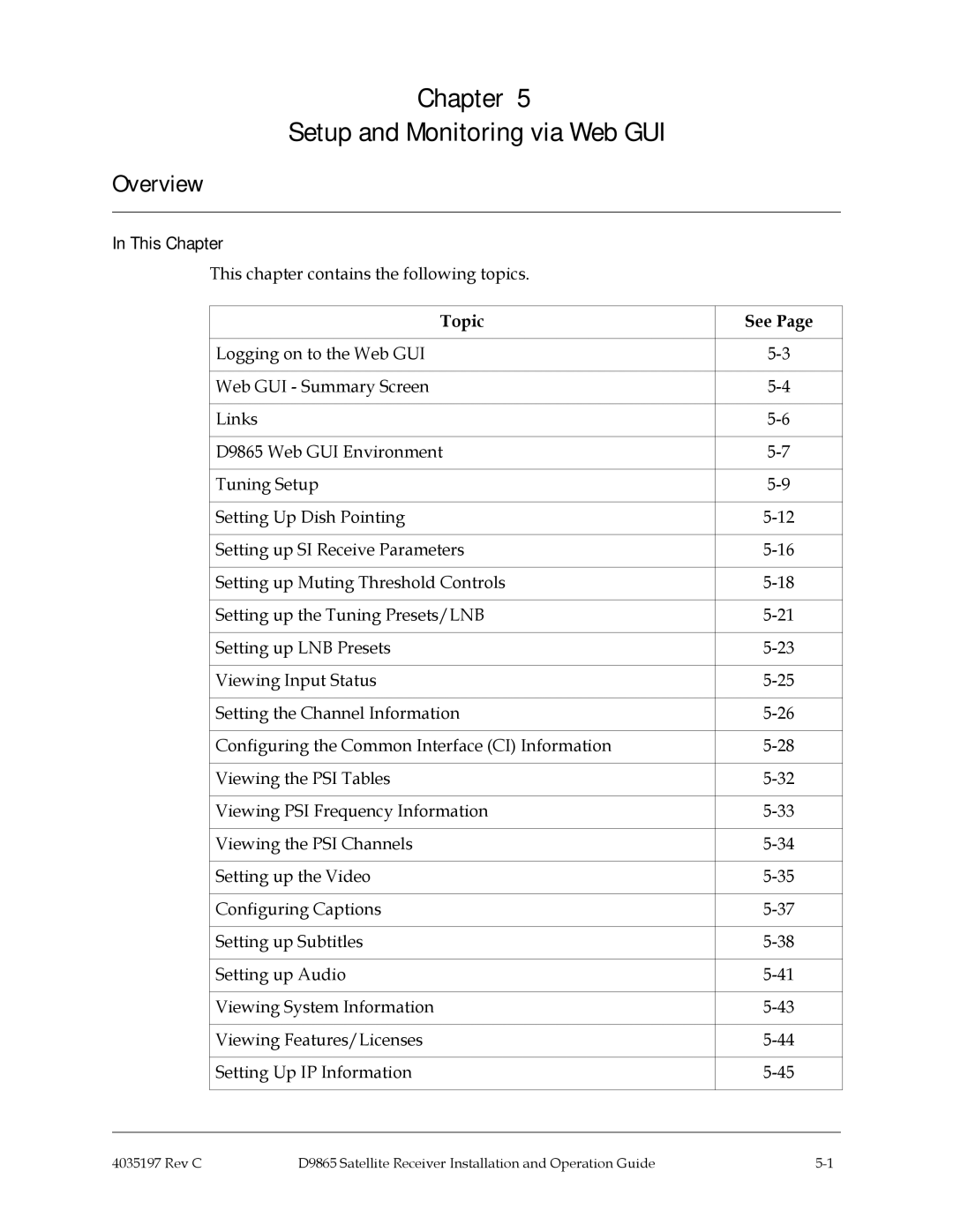 Cisco Systems 4028650000000 installation and operation guide Chapter Setup and Monitoring via Web GUI 