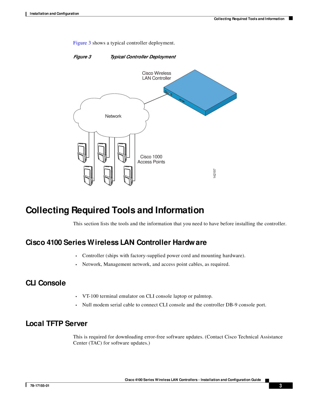 Cisco Systems manual Collecting Required Tools and Information, Cisco 4100 Series Wireless LAN Controller Hardware 