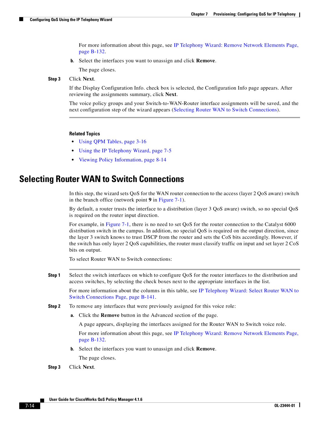 Cisco Systems 416 manual Selecting Router WAN to Switch Connections 