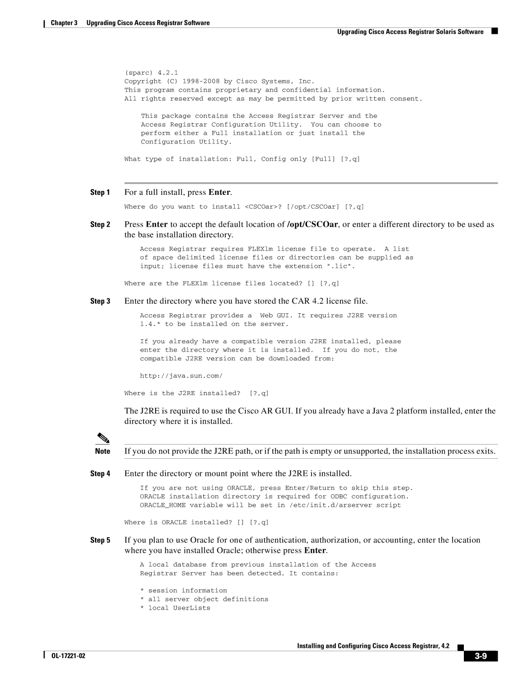 Cisco Systems 4.2 manual Http//java.sun.com Where is the J2RE installed? ?,q 