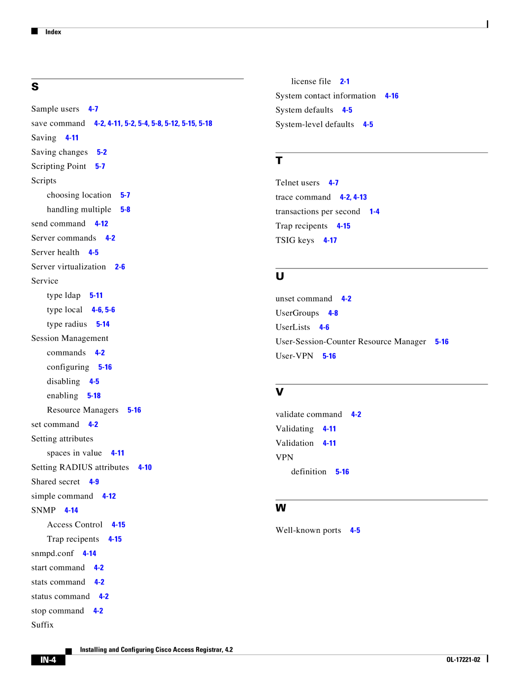 Cisco Systems 4.2 manual Sample users Save command, Transactions per second, Definition Well-known ports 