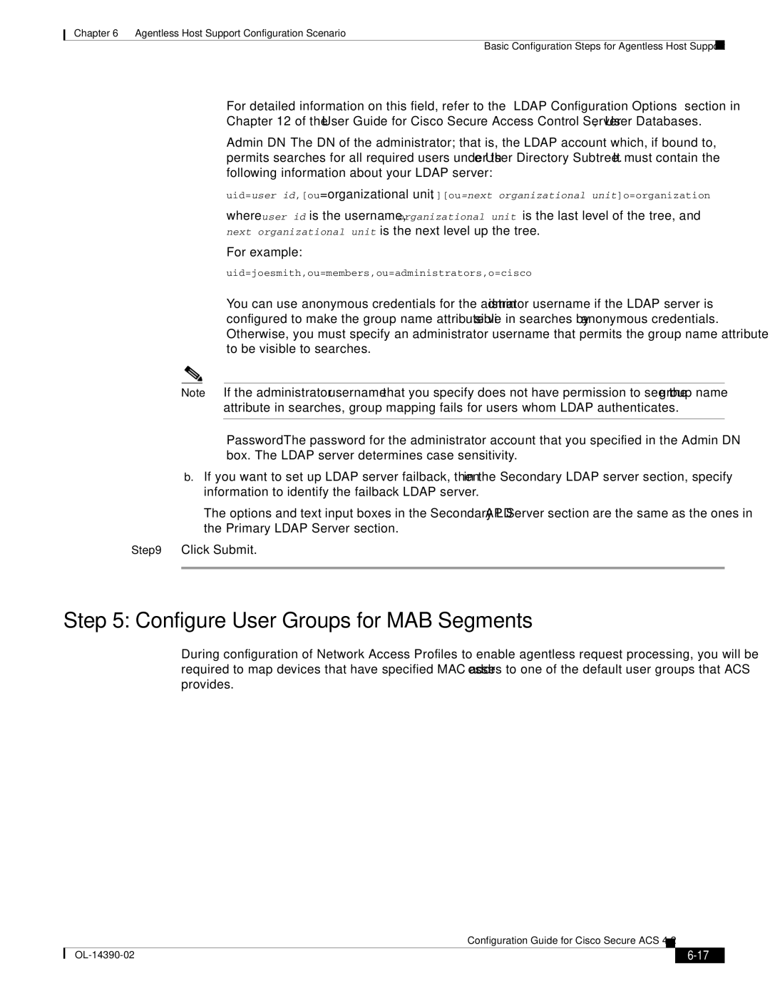 Cisco Systems 4.2 manual Configure User Groups for MAB Segments 