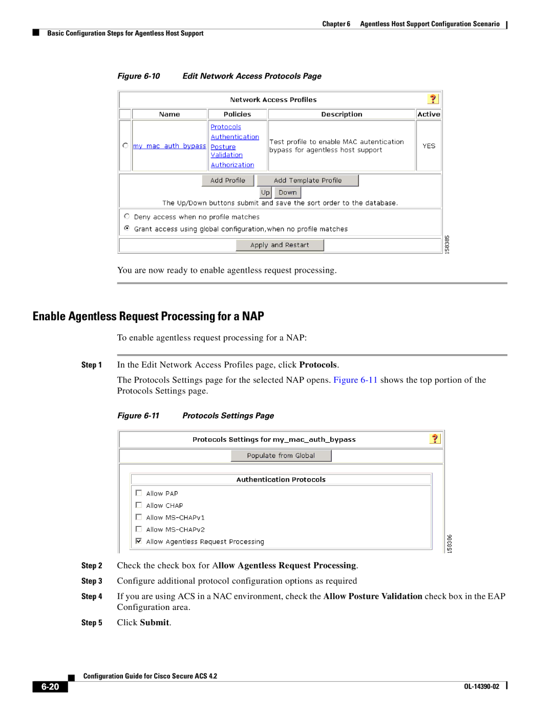 Cisco Systems 4.2 Enable Agentless Request Processing for a NAP, You are now ready to enable agentless request processing 