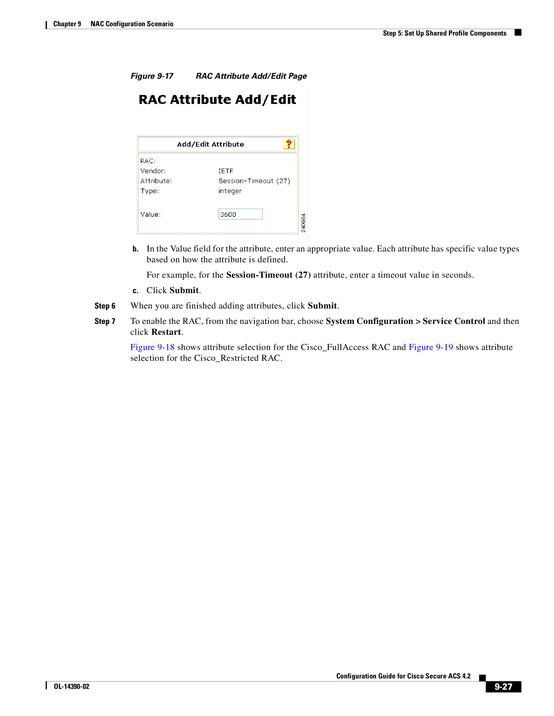 Cisco Systems 4.2 manual RAC Attribute Add/Edit 