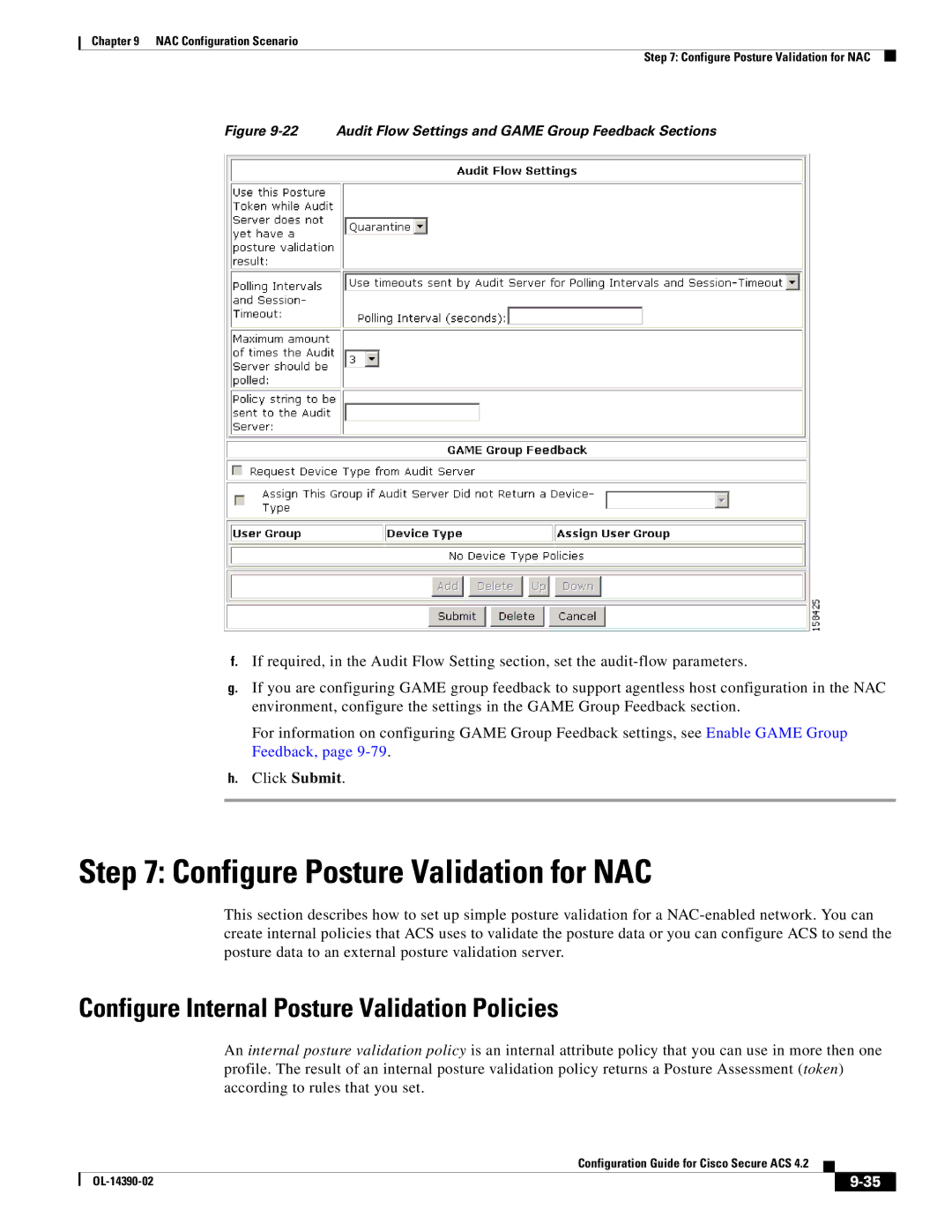 Cisco Systems 4.2 manual Configure Posture Validation for NAC, Configure Internal Posture Validation Policies 