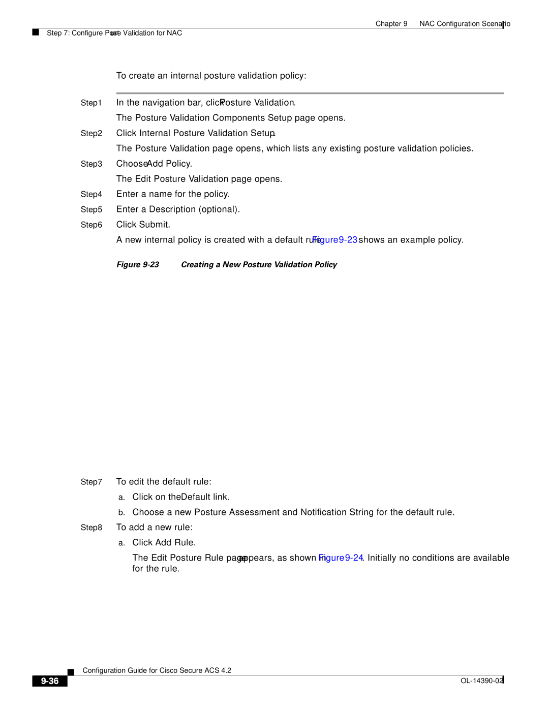 Cisco Systems 4.2 manual Click Internal Posture Validation Setup, Click Add Rule 