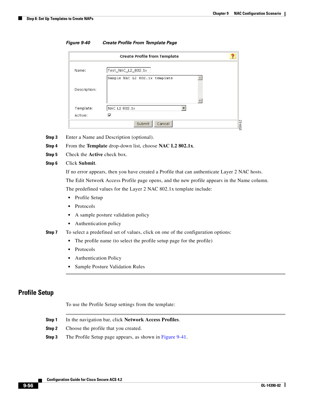 Cisco Systems 4.2 manual Create Profile From Template 