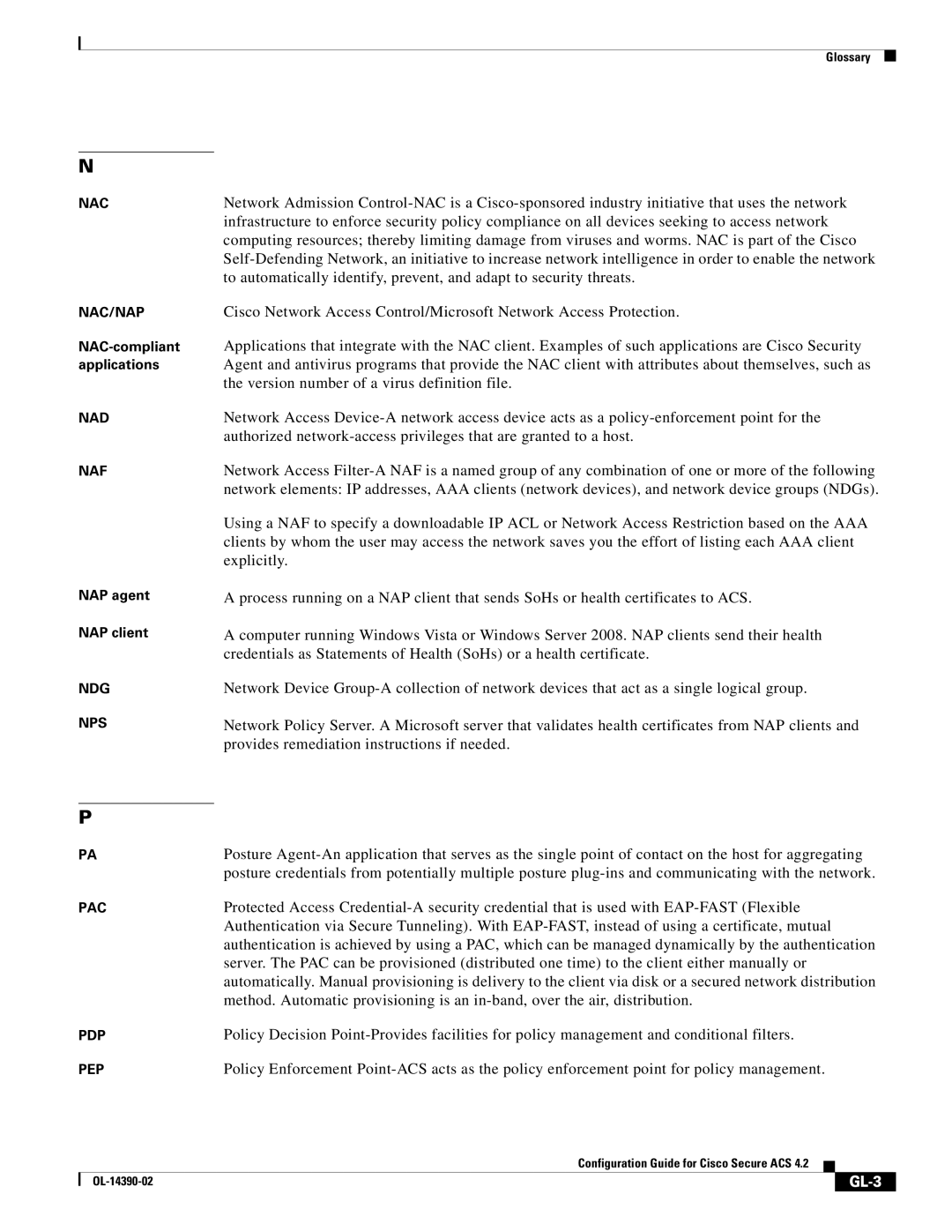 Cisco Systems 4.2 manual GL-3 