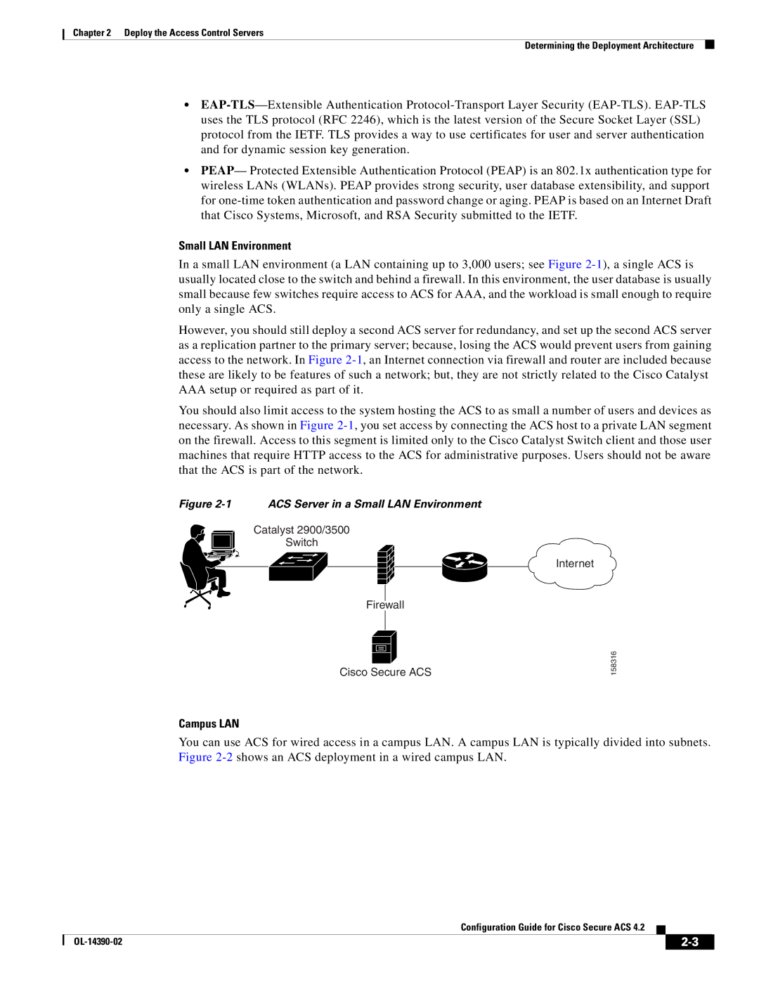 Cisco Systems 4.2 manual Small LAN Environment, Campus LAN 