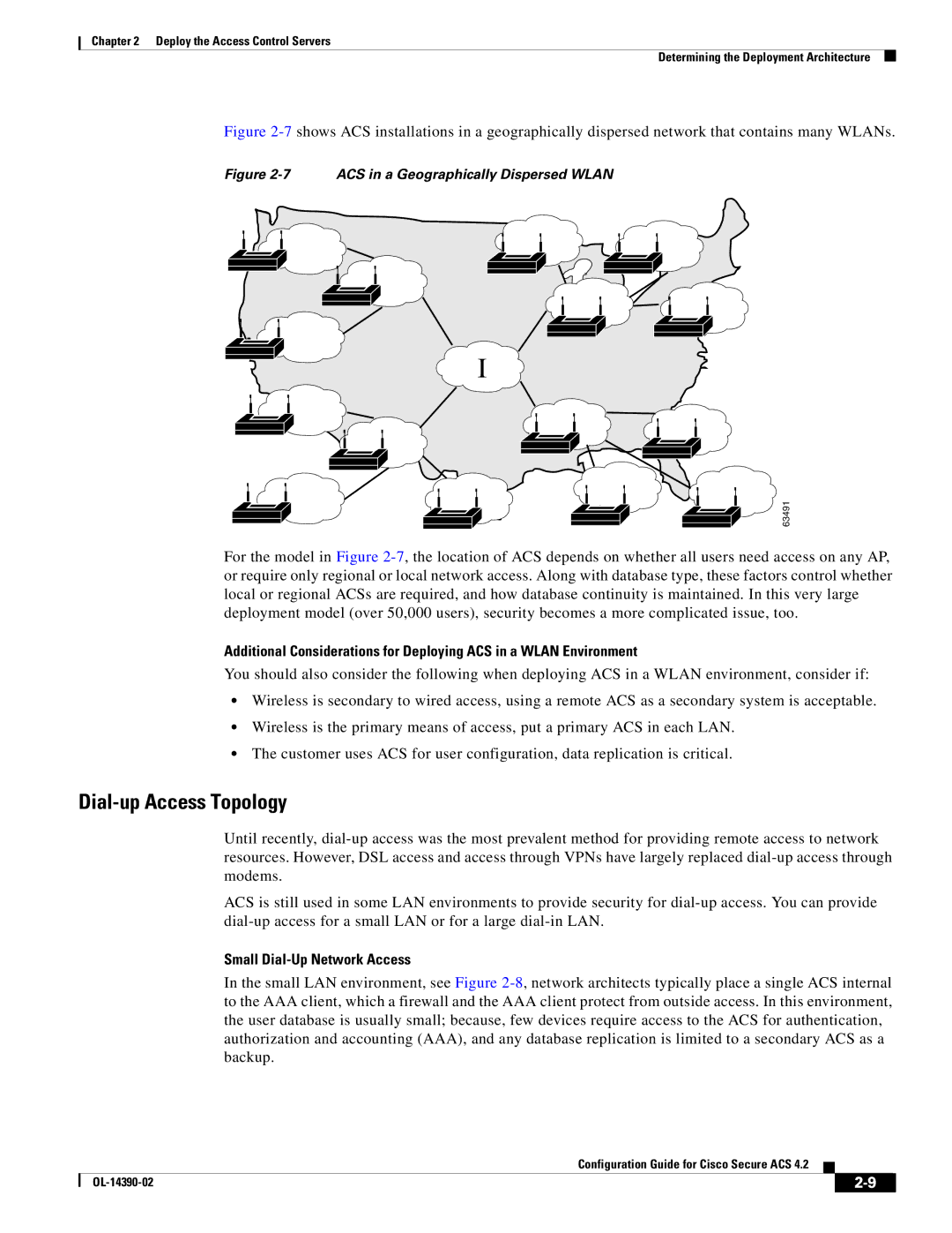 Cisco Systems 4.2 manual Dial-up Access Topology, Small Dial-Up Network Access 