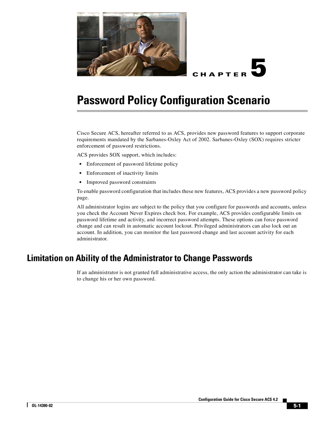 Cisco Systems 4.2 manual Password Policy Configuration Scenario 