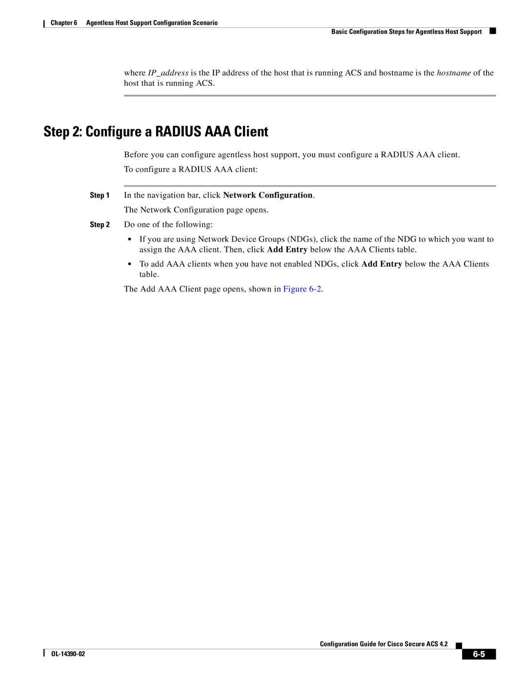 Cisco Systems 4.2 manual Configure a Radius AAA Client 