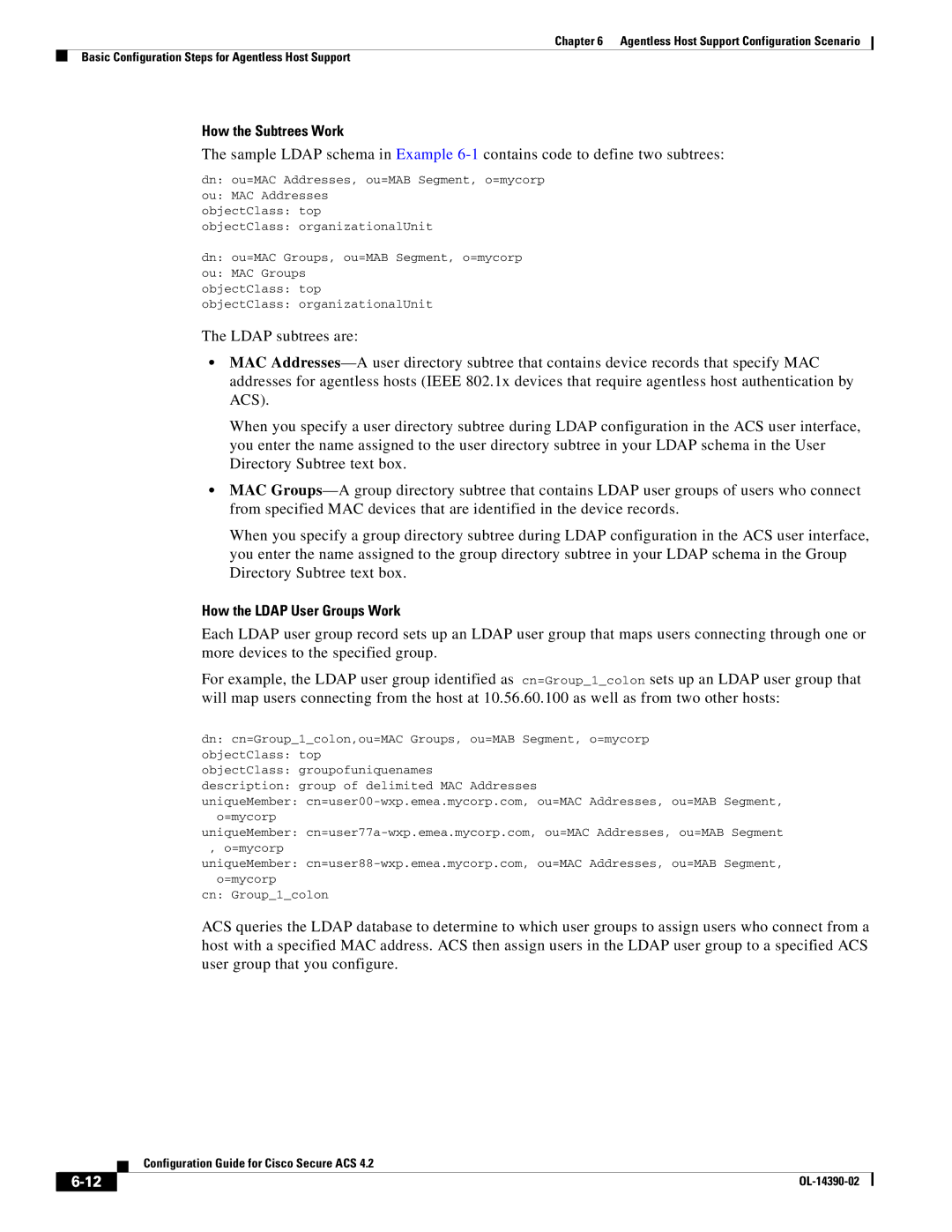 Cisco Systems 4.2 manual How the Subtrees Work, How the Ldap User Groups Work 