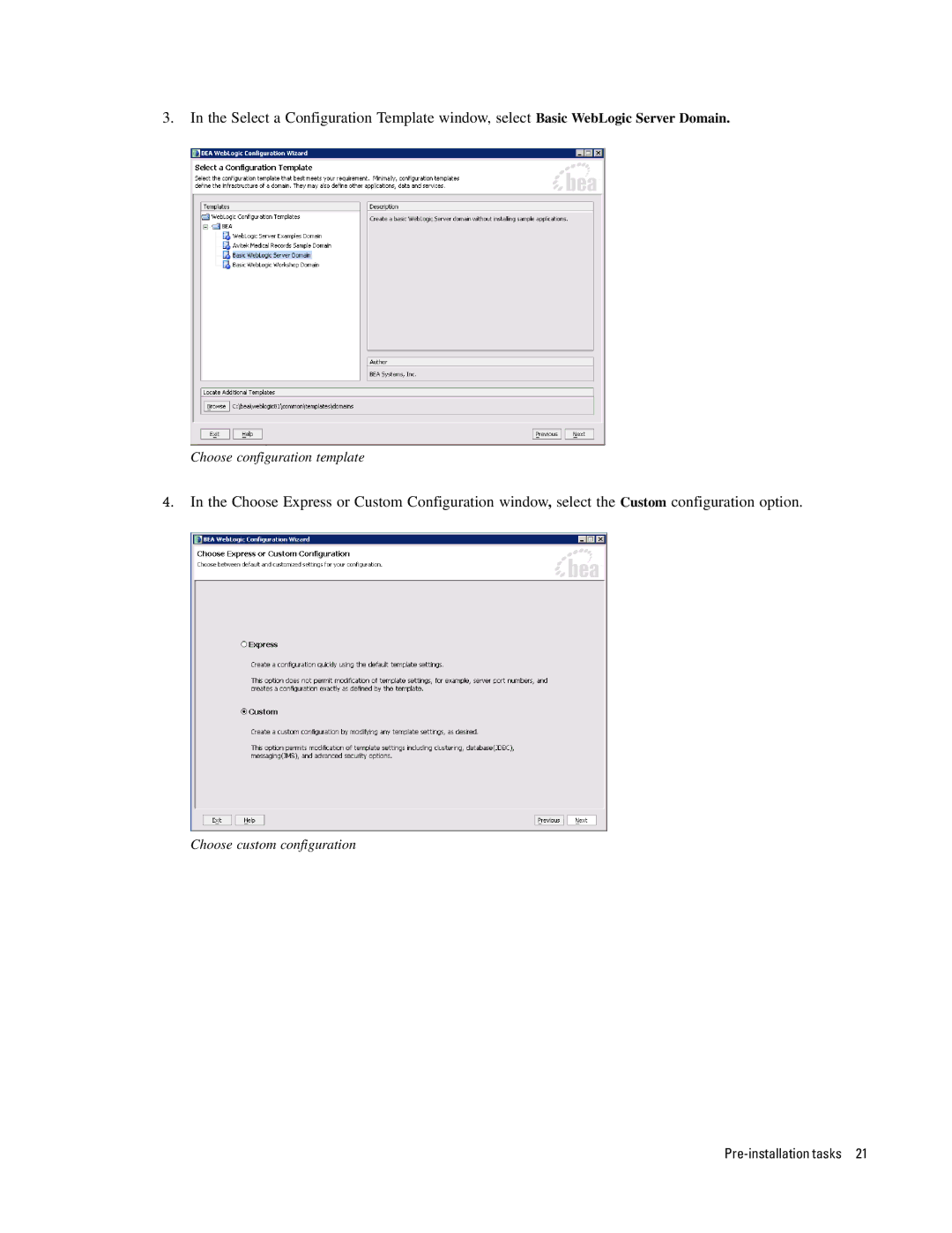 Cisco Systems 4.2(1) manual Choose custom configuration 