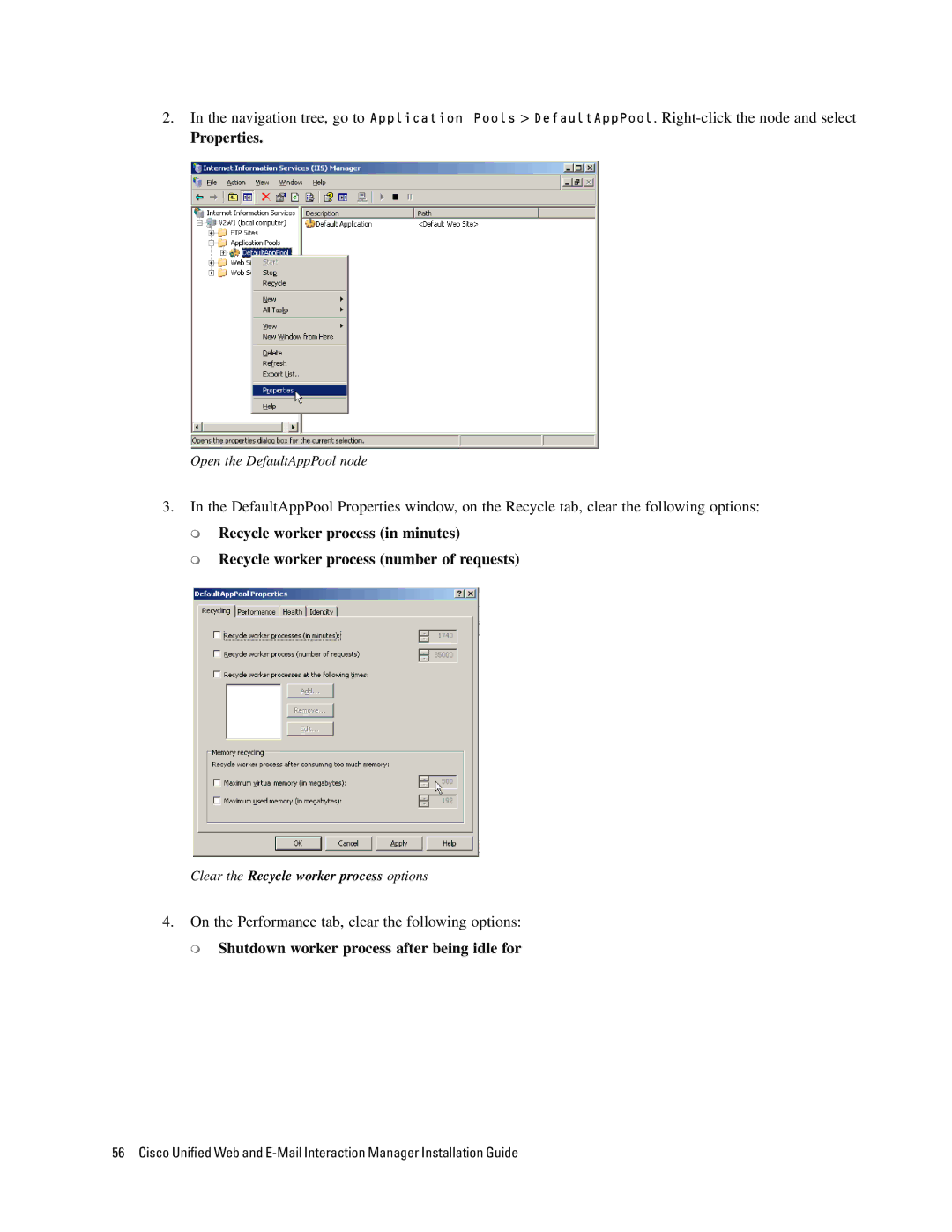 Cisco Systems 4.2(1) manual  Shutdown worker process after being idle for 