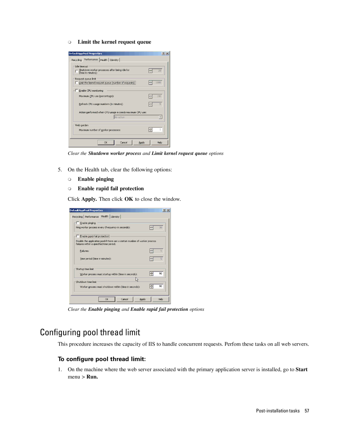 Cisco Systems 4.2(1) manual Configuring pool thread limit, To configure pool thread limit 