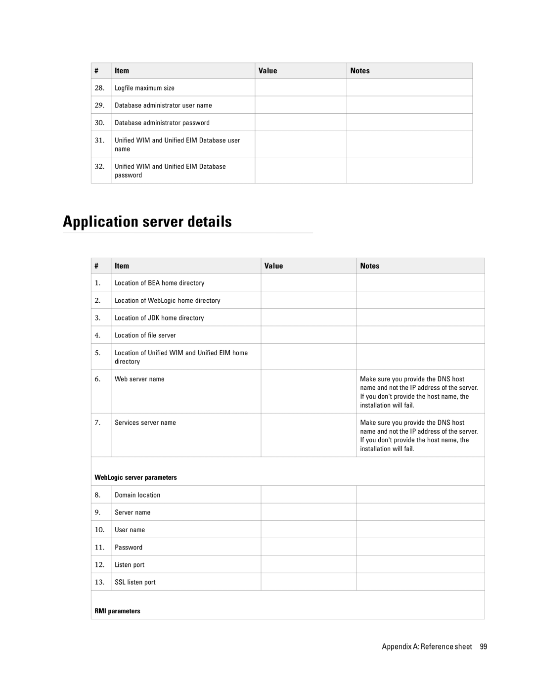 Cisco Systems 4.2(1) manual Application server details 