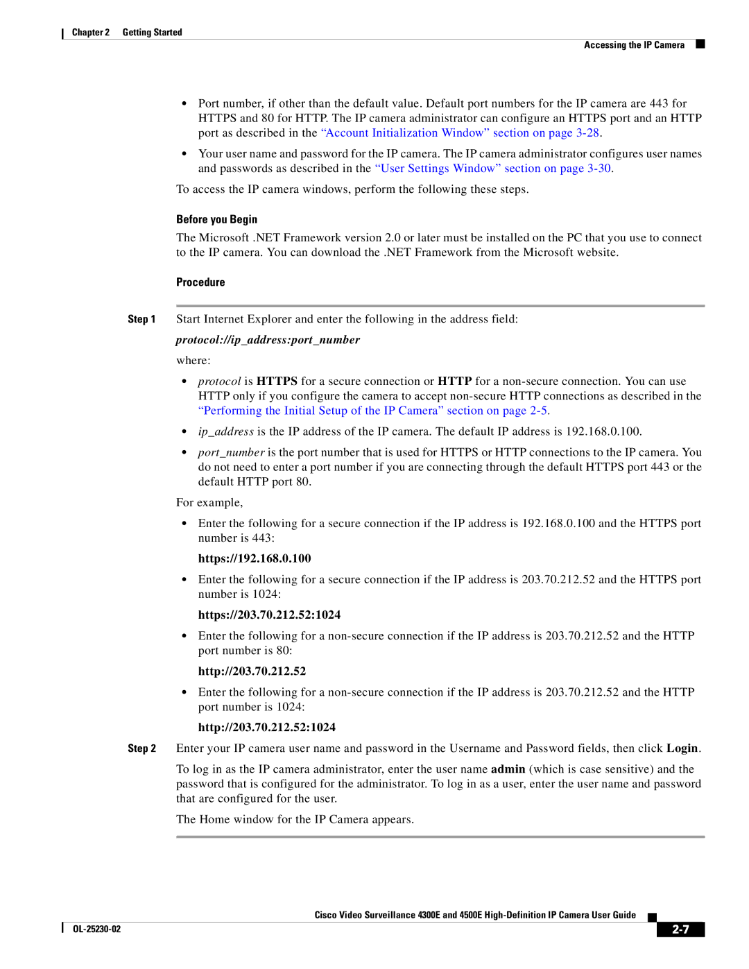 Cisco Systems 4300E manual Https//192.168.0.100, Https//203.70.212.521024, Http//203.70.212.521024 