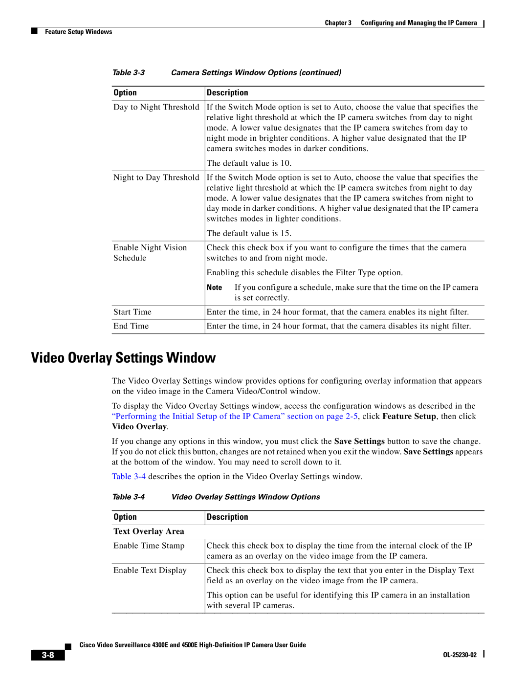 Cisco Systems 4300E manual Video Overlay Settings Window, Text Overlay Area 