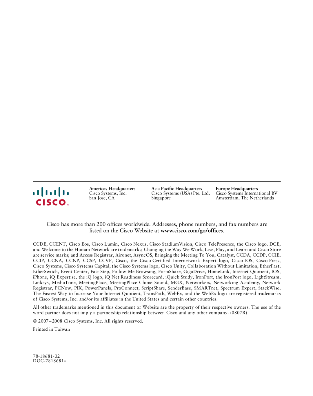 Cisco Systems 4305G quick start Cisco Systems, Inc 