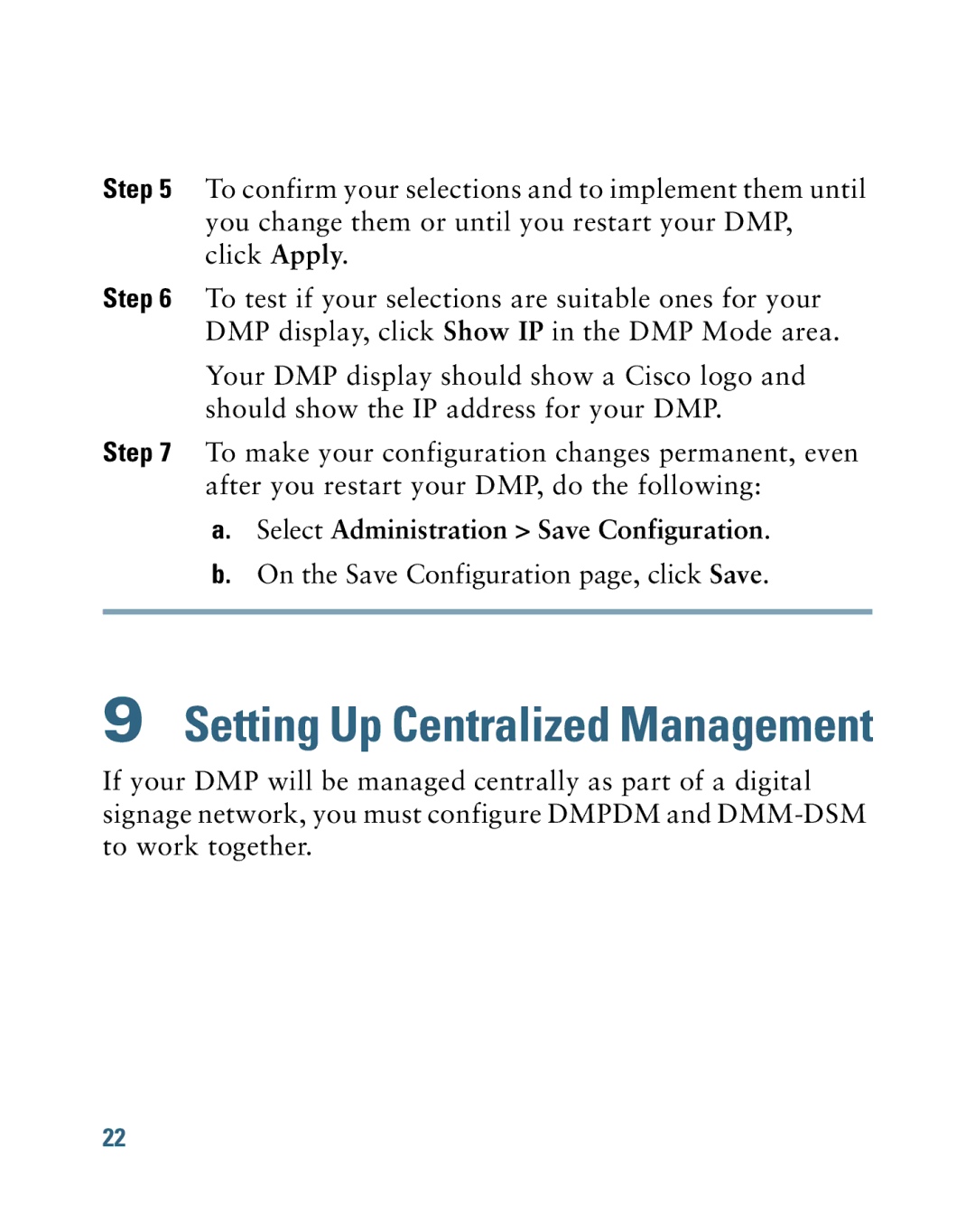 Cisco Systems 4400G quick start Setting Up Centralized Management 