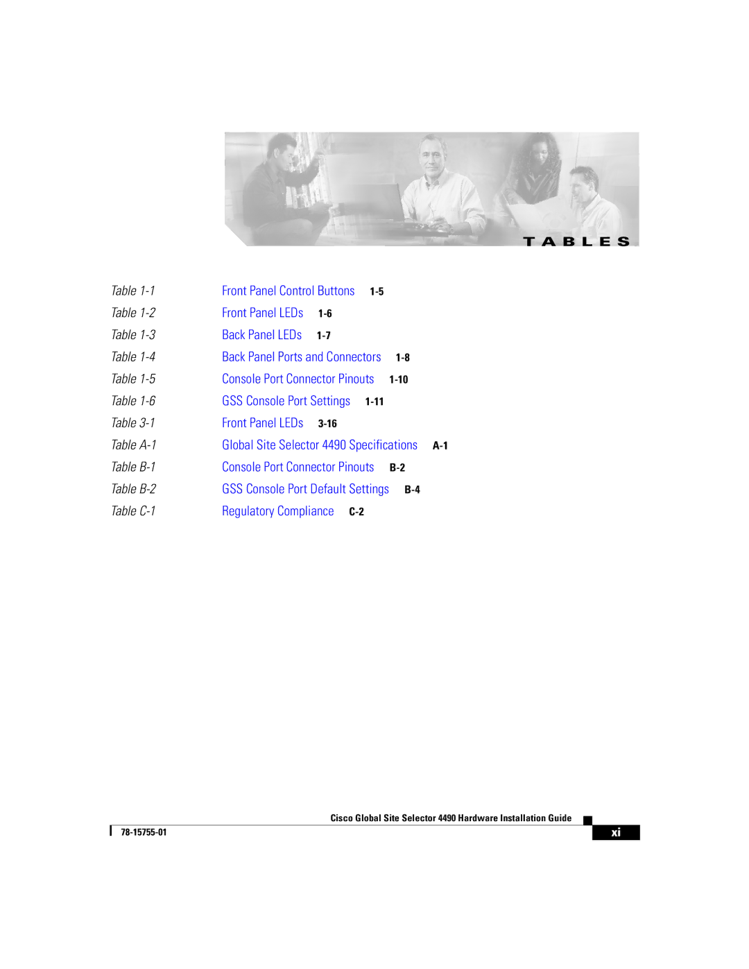 Cisco Systems 4490 manual Table A-1 