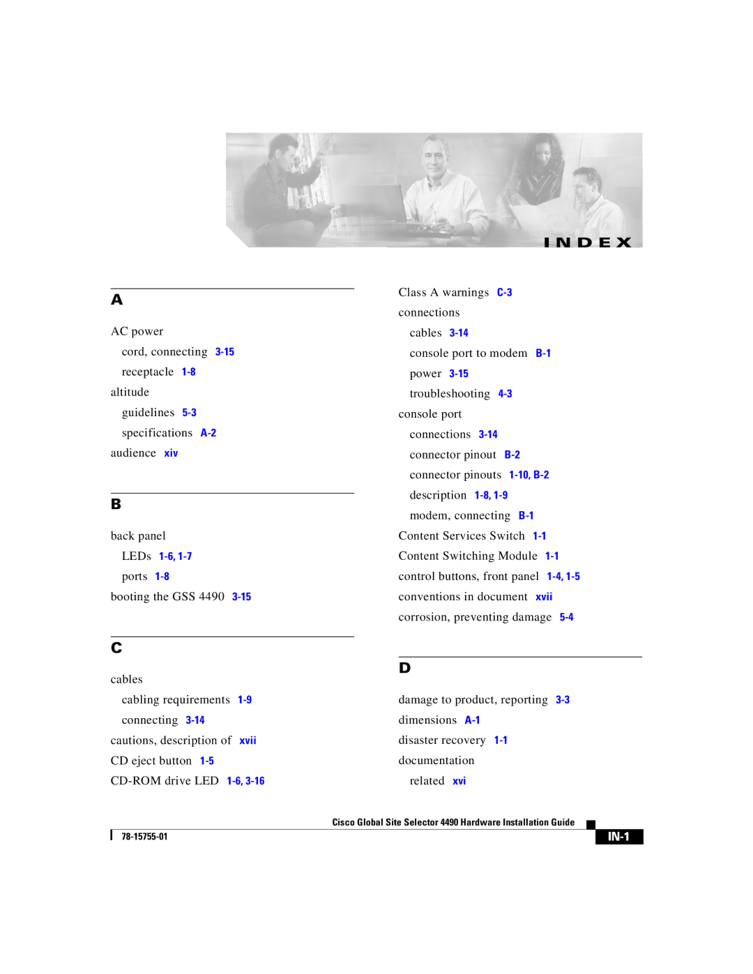 Cisco Systems 4490 manual D E 