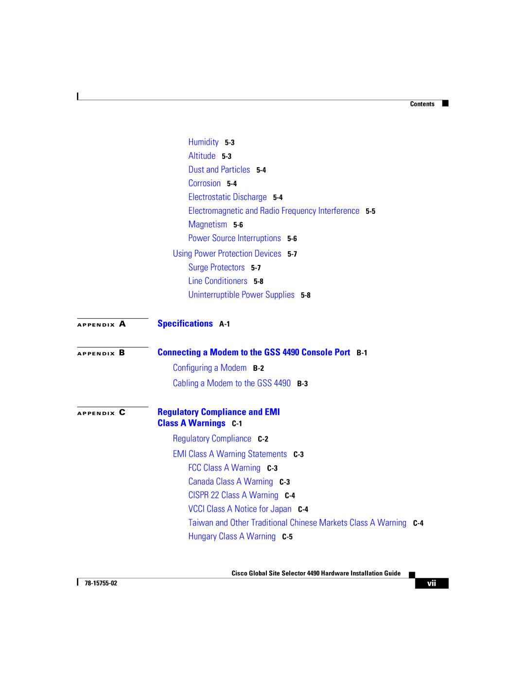 Cisco Systems 4490 manual Altitude 