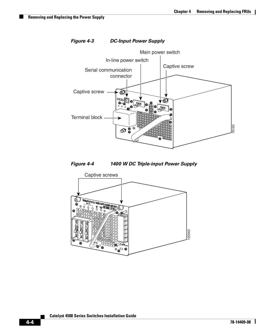 Cisco Systems 4500 manual DC-Input Power Supply 