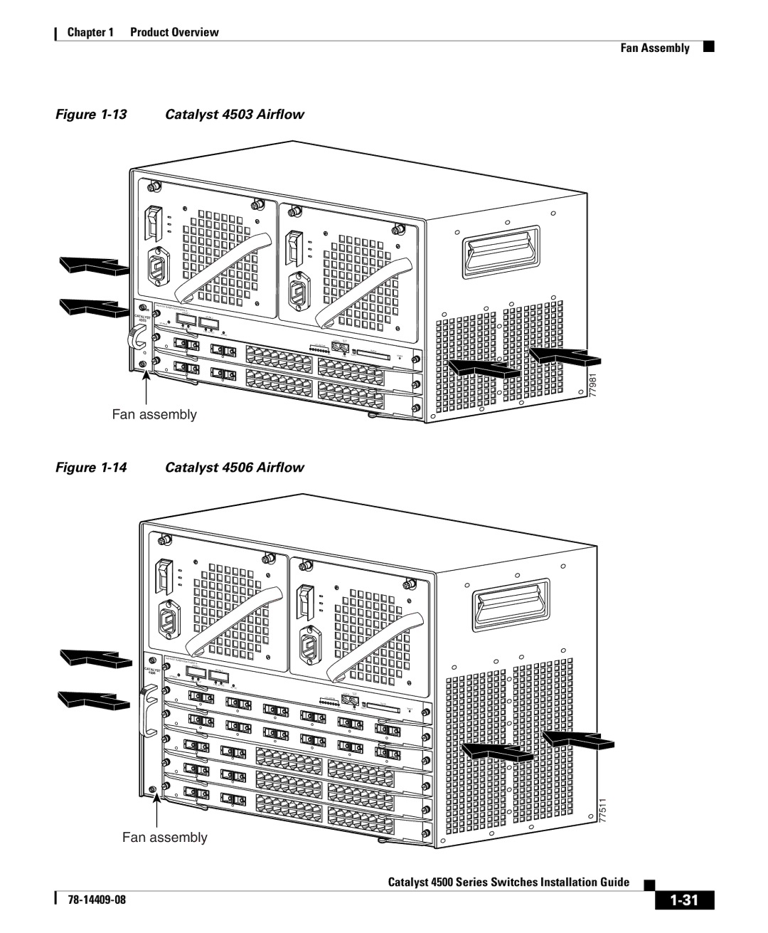 Cisco Systems 4500 manual Catalyst 4503 Airflow 